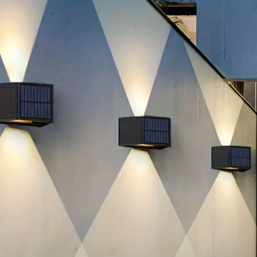 Lampe Murale Solaire LED Tungstène avec Détecteur de Mouvement pour Jardin et Extérieur