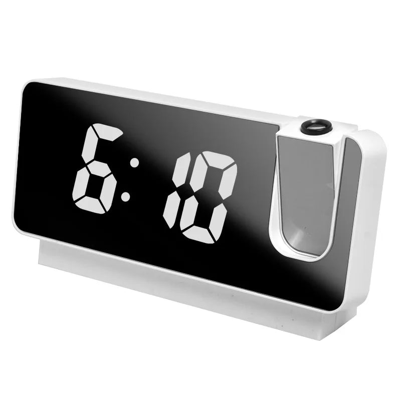 Réveil Projecteur LED Rotatif 180° Silencieux + Alarme