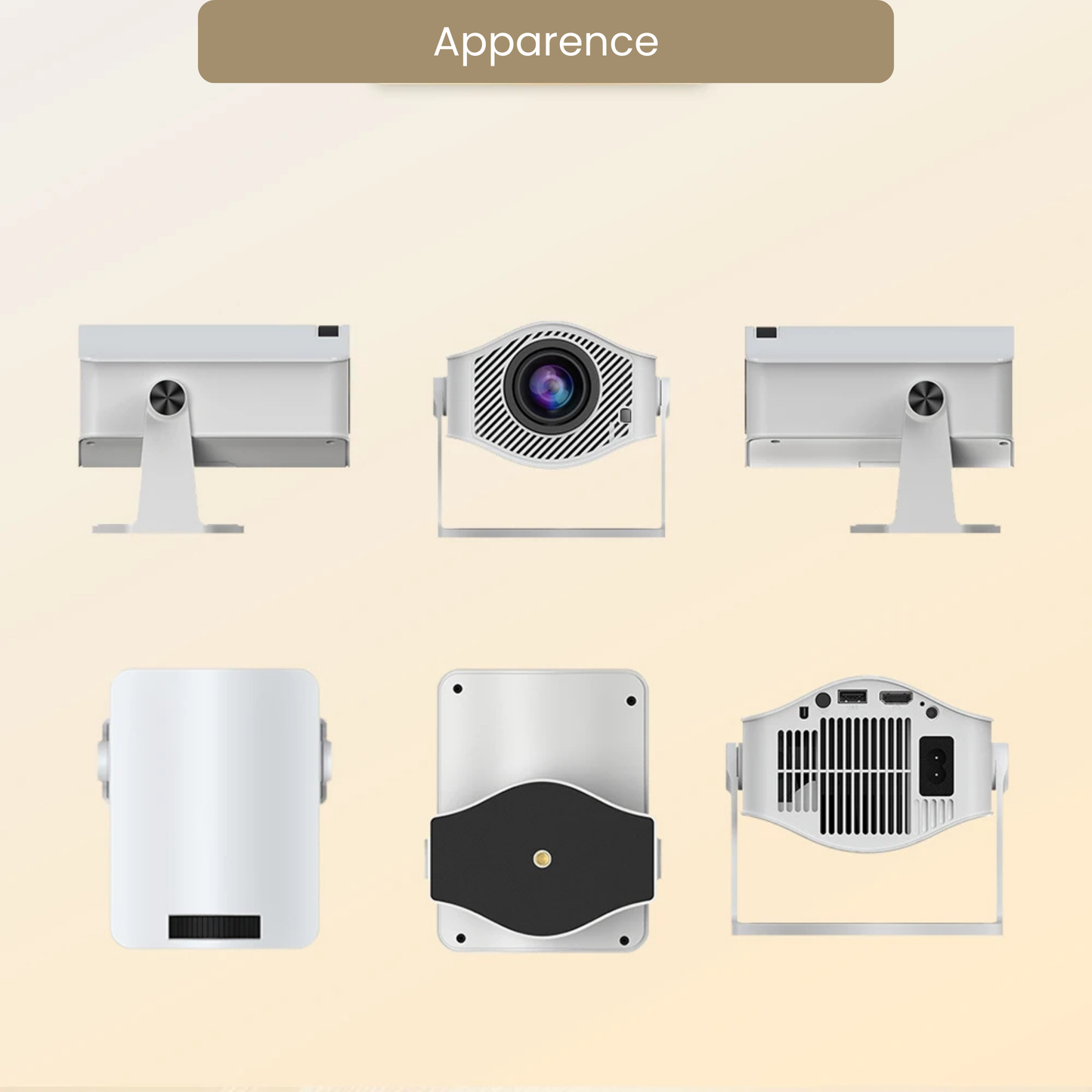 Vidéoprojecteur 4K Android 11 WiFi6 BT5.2 200 ANSI Portable