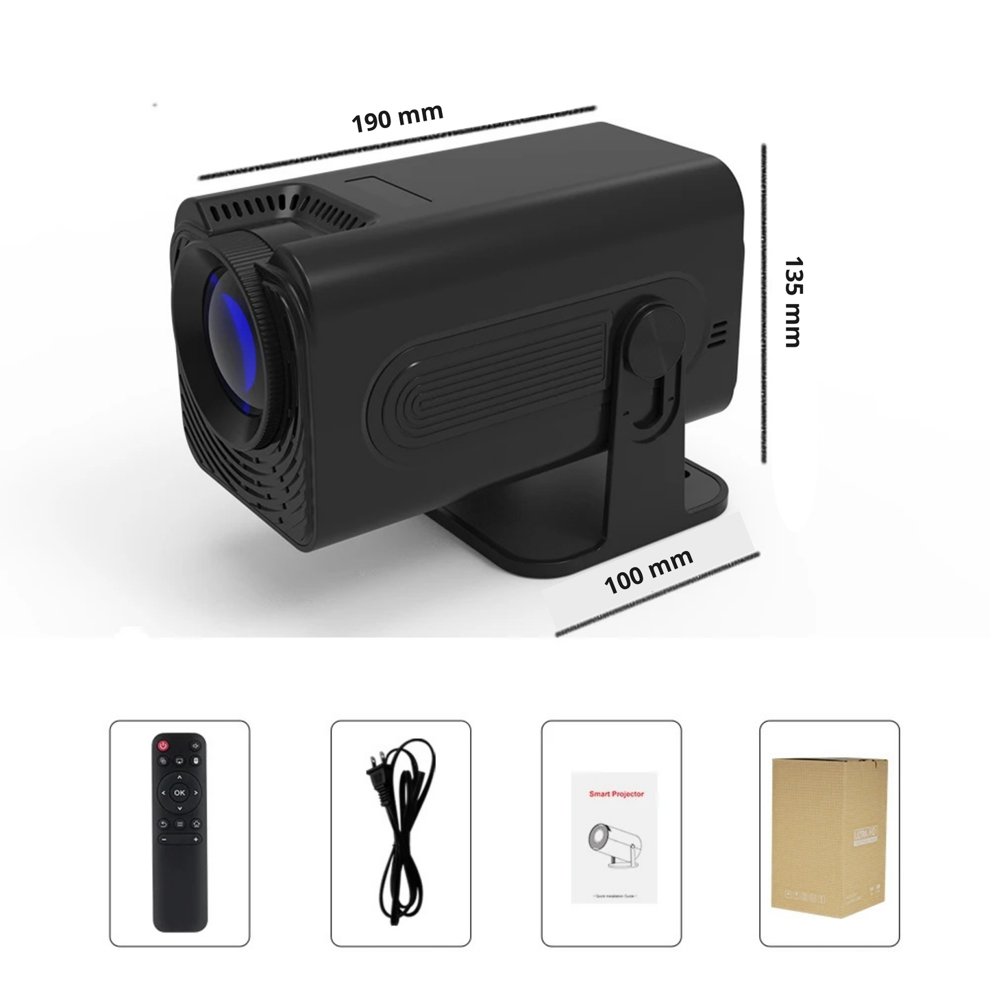Polaring P50 Projecteur Portable 4K Android 5G WiFi 350 ANSI
