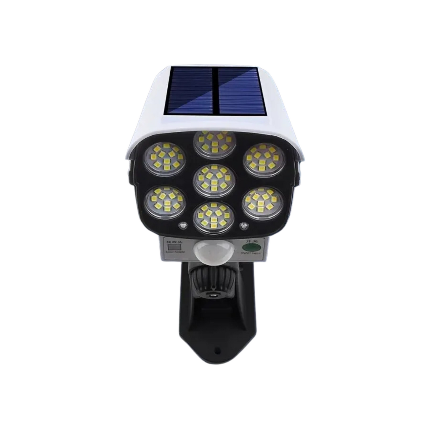 Projecteur LED solaire avec détecteur, fausse caméra