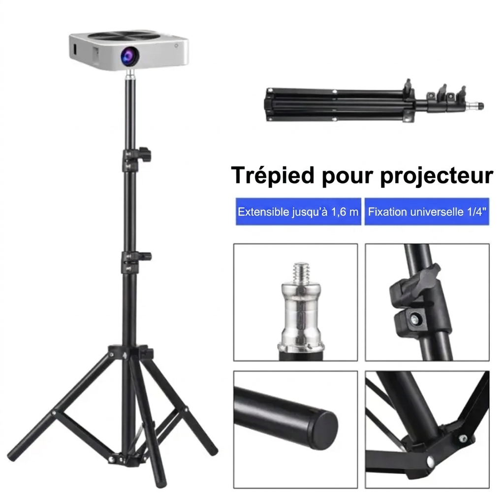 Trépied déployé à 1,6 m – version française