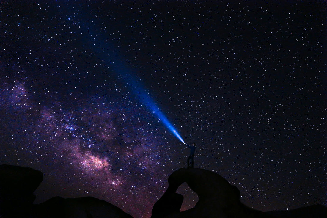 Ciel étoilé et galaxie, ambiance projecteur galaxie