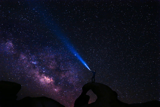 Ciel étoilé et galaxie, ambiance projecteur galaxie