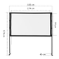 Écran de Projecteur 80 Pouces avec Support – Écran de Projection Portable 4K HD Intérieur & Extérieur 16:9