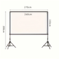 Écran de Projection Portable Extérieur 120 Pouces avec Trépied Robuste – Toile de Cinéma Compatible Tous Projecteurs