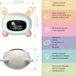 Réveil Portable USB Rechargeable avec Double Alarme, Veilleuse LED et Bruit Blanc pour Enfant