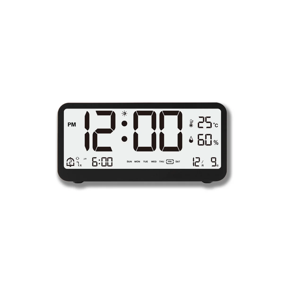 Réveil Numérique avec Veilleuse, Mode Sommeil Intelligent et Moniteur Température/Humidité