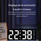 Réveil Numérique LED à Grand Chiffre – Lumière d'Ambiance et Double Alarme