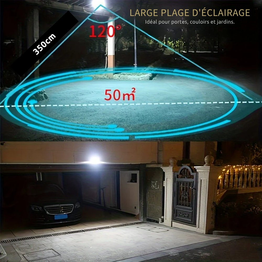 Lampe Solaire Extérieure avec Détecteur de Mouvement – Éclairage Jardin IP44 Autonome et Sécurisé