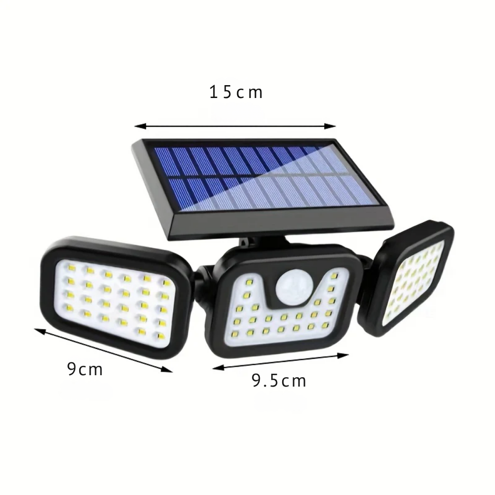 Projecteur Solaire Extérieur 74 LED avec Détecteur de Mouvement IP55 – Éclairage Jardin Haute Performance