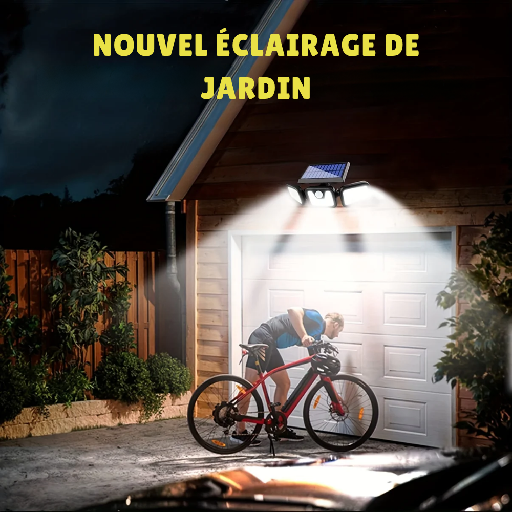 Projecteur Solaire Extérieur 74 LED avec Détecteur de Mouvement IP55 – Éclairage Jardin Haute Performance
