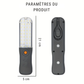 Lampe de Travail LED Rechargeable Magnétique 360° avec Crochet – Éclairage Portable pour Réparation Auto et Camping