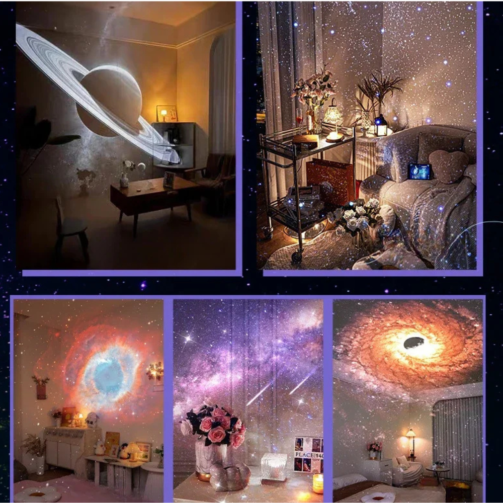 Projecteur d’étoiles enfant 12-en-1 – Veilleuse ciel étoilé 360° avec Bluetooth