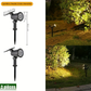 2 Spots Solaires 9 LED RGB IP65 pour Jardin – Projecteurs Extérieurs à Luminosité Réglable