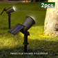 2 Spots Solaires 9 LED RGB IP65 pour Jardin – Projecteurs Extérieurs à Luminosité Réglable