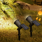 2 Spots Solaires 9 LED RGB IP65 pour Jardin – Projecteurs Extérieurs à Luminosité Réglable