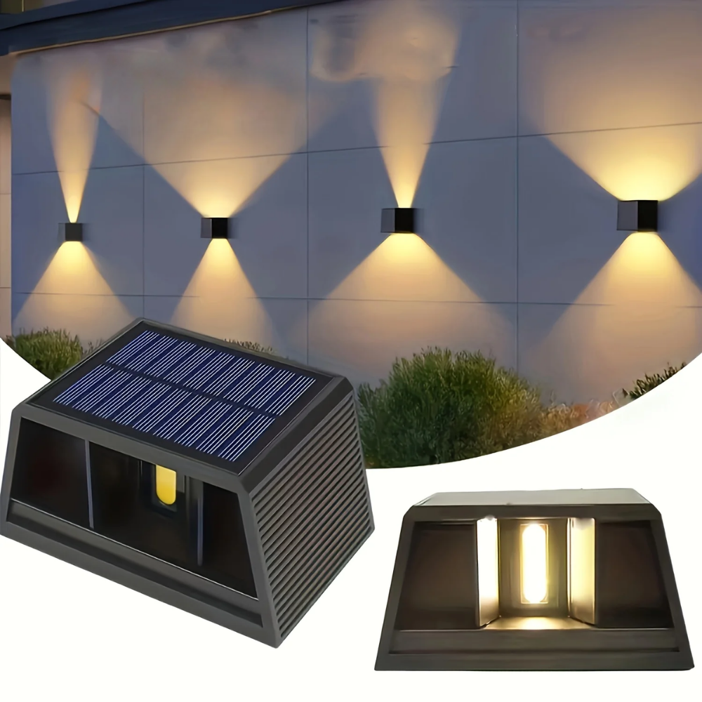 Lampe Murale Solaire LED Tungstène avec Détecteur de Mouvement pour Jardin et Extérieur