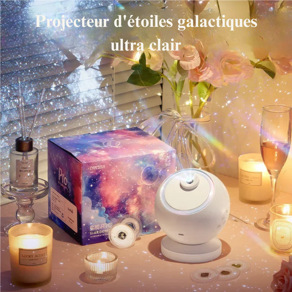 Projecteur d’étoiles enfant 12-en-1 – Veilleuse ciel étoilé 360° avec Bluetooth