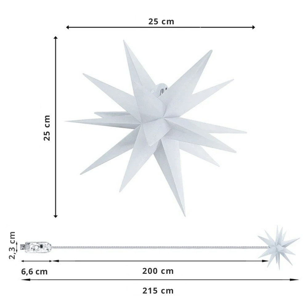 Lampe LED Étoile RGB – Bluetooth, Couleurs Magiques, Cadeau