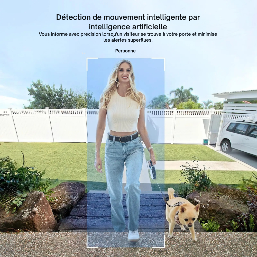 Sonnette Vidéo Sans Fil AOSU 3MP Wi-Fi 2,4 GHz avec Détection Humaine et Alexa