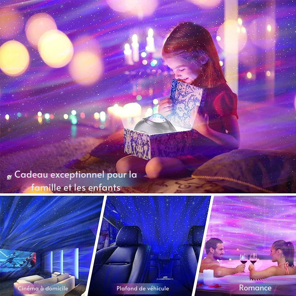 Projecteur Galaxy Étoilé LED pour Chambre avec Effet Aurore