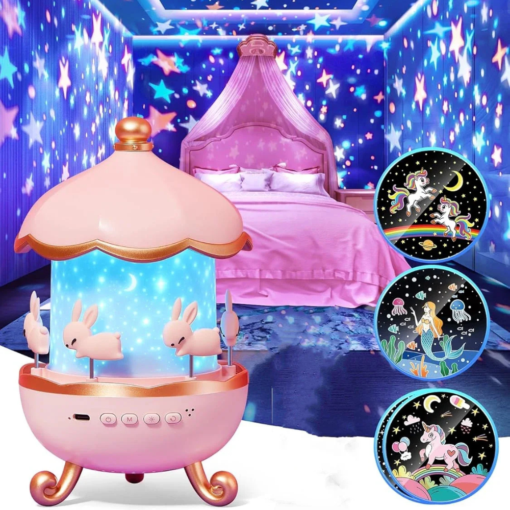 Projecteur d’étoiles enfant 12 films – Veilleuse plafond avec Bluetooth