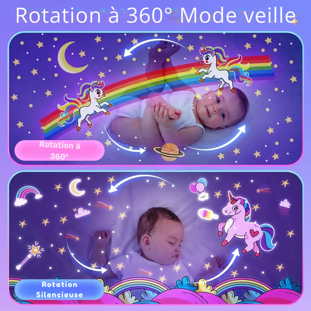 Projecteur d’étoiles enfant 12 films – Veilleuse plafond avec Bluetooth