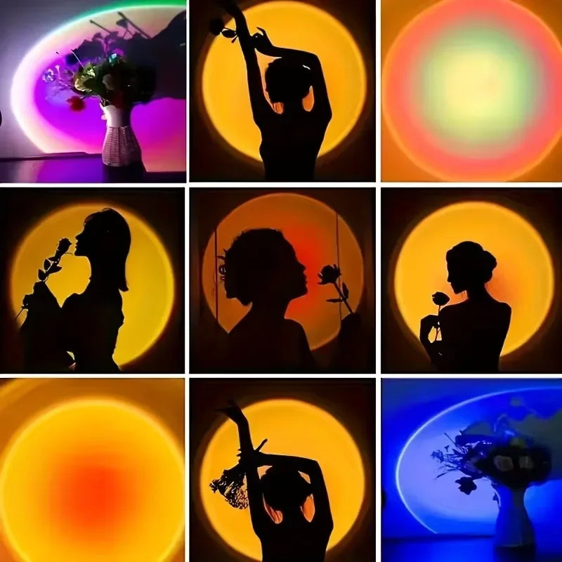 Lampe coucher de soleil en usage