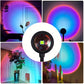 Lampe de projection rotative en usage