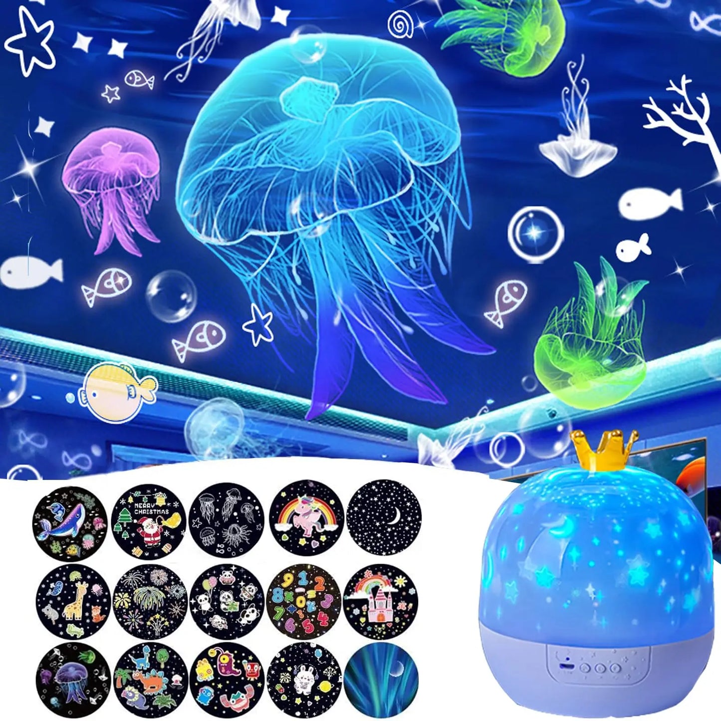 Projecteur LED Galaxy 360° – Rotatif, Cadeau Anniversaire Enfant