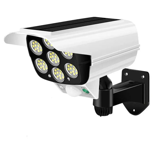 Projecteur LED solaire avec détecteur, fausse caméra