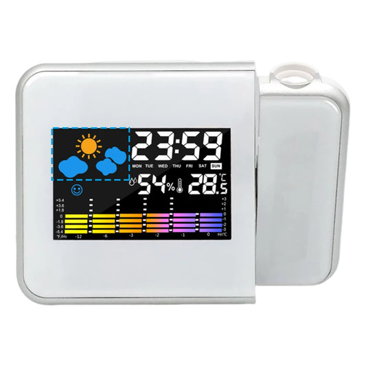 Réveil Projecteur LED Nuit Thermomètre Hygromètre Chambre