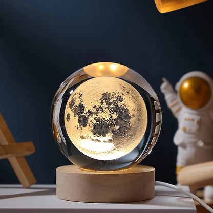 Projecteur Galaxie LED 3D Boule Cristal Saturne, Déco Chambre