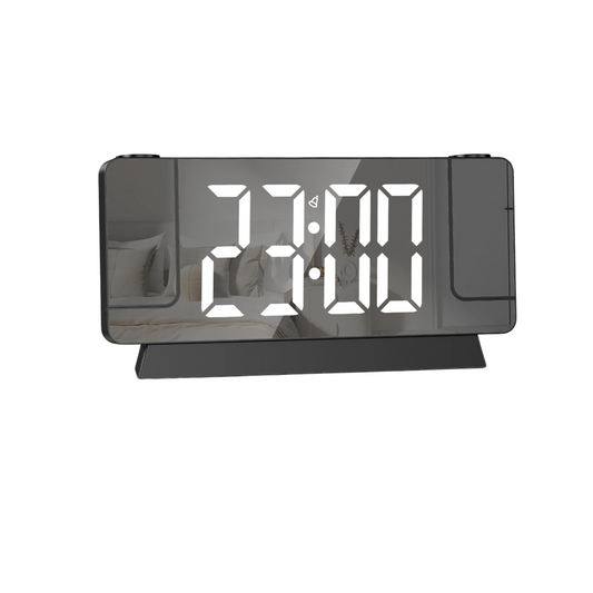 Réveil Projecteur Double 180° LED - Temps et Température