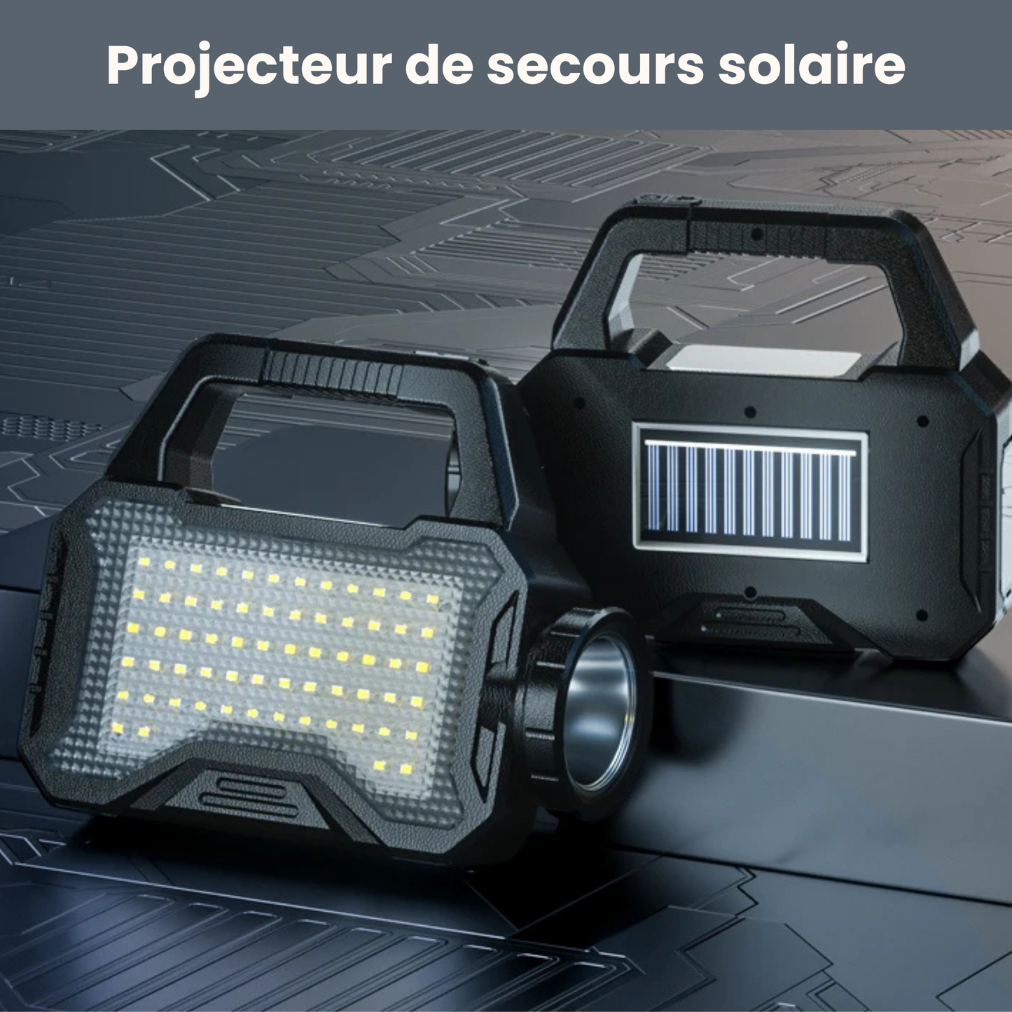 Projecteur de chantier sans fil étanche LED 1100 lumens