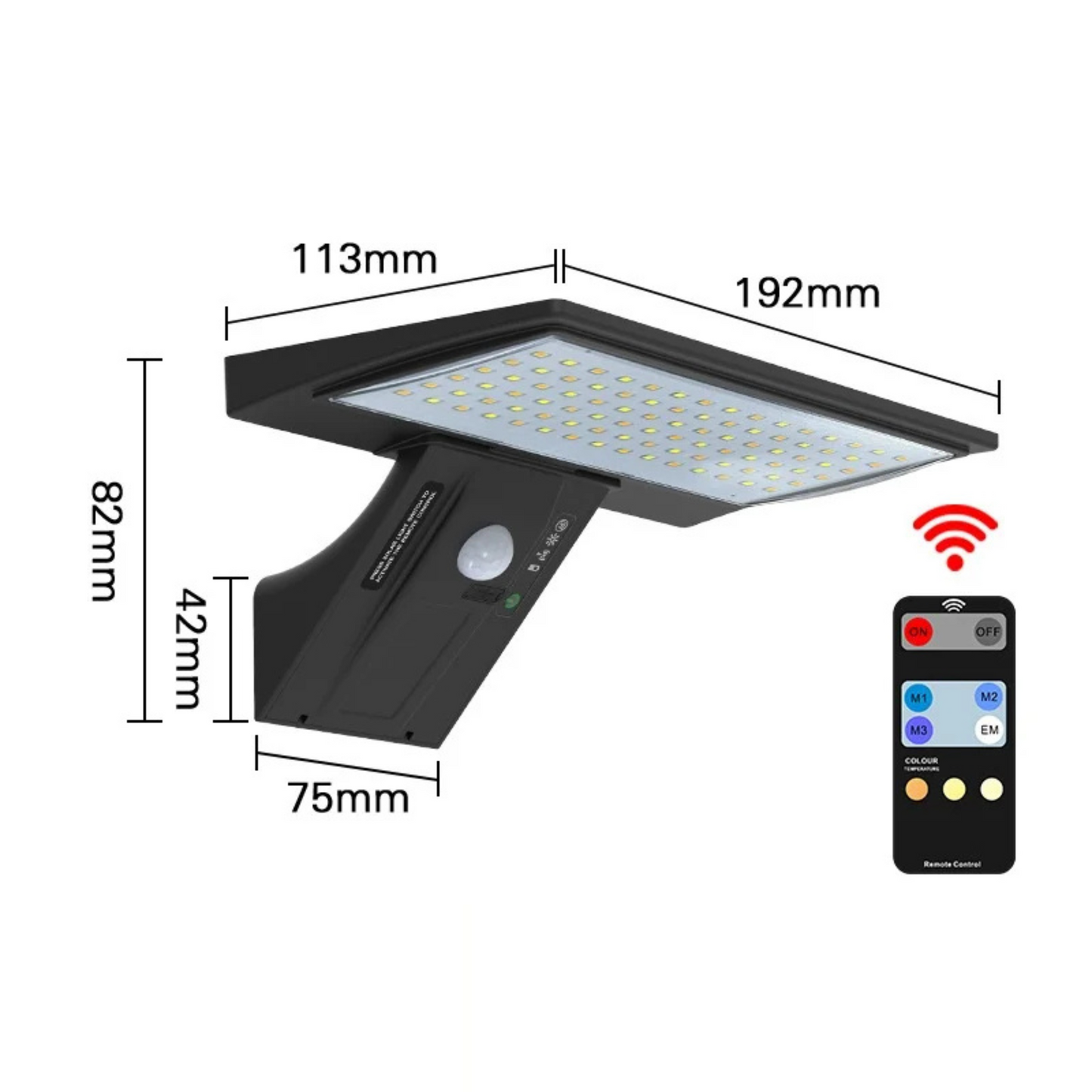 Projecteur solaire avec détecteur de mouvement LED IP65