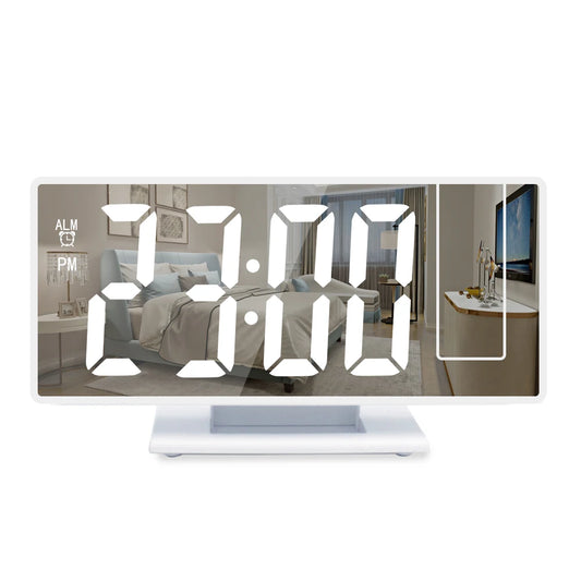 Réveil Projecteur LED USB 180° Heure Température 12/24h