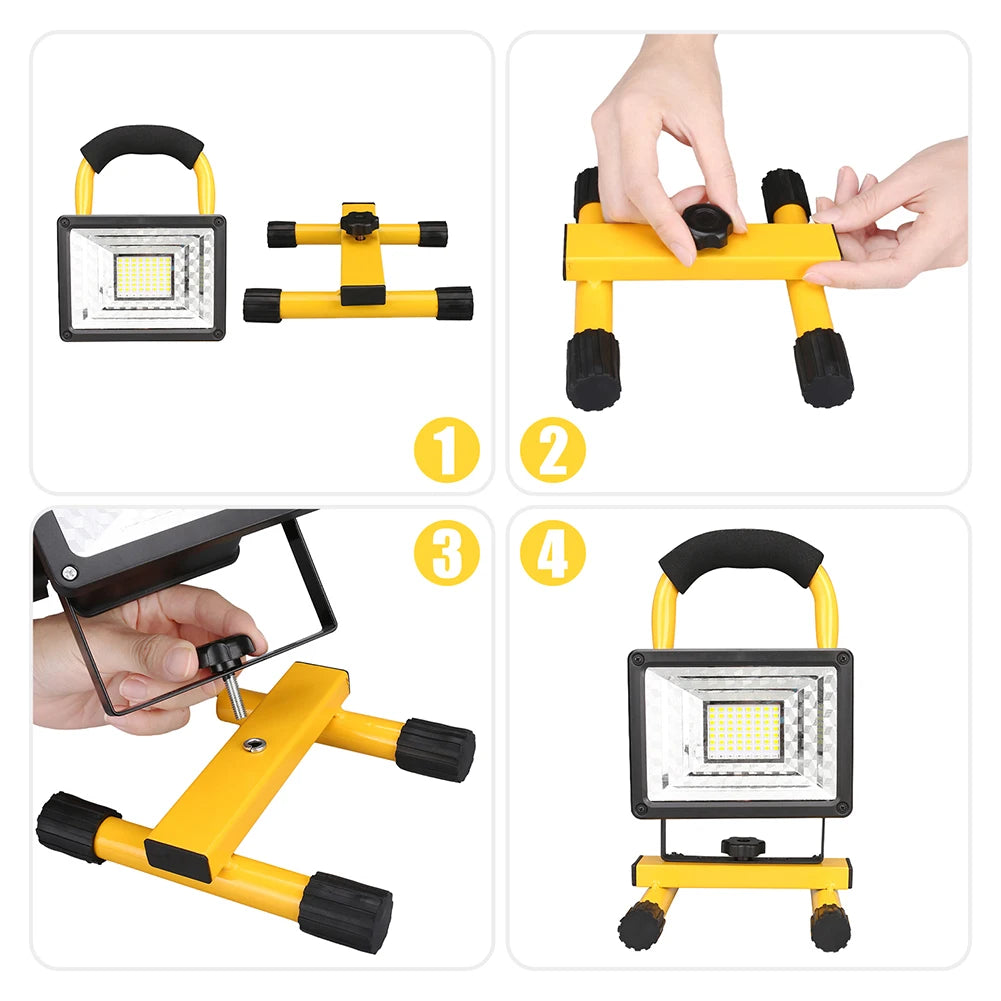 Projecteur de Chantier 60W LED Rechargeable Étanche