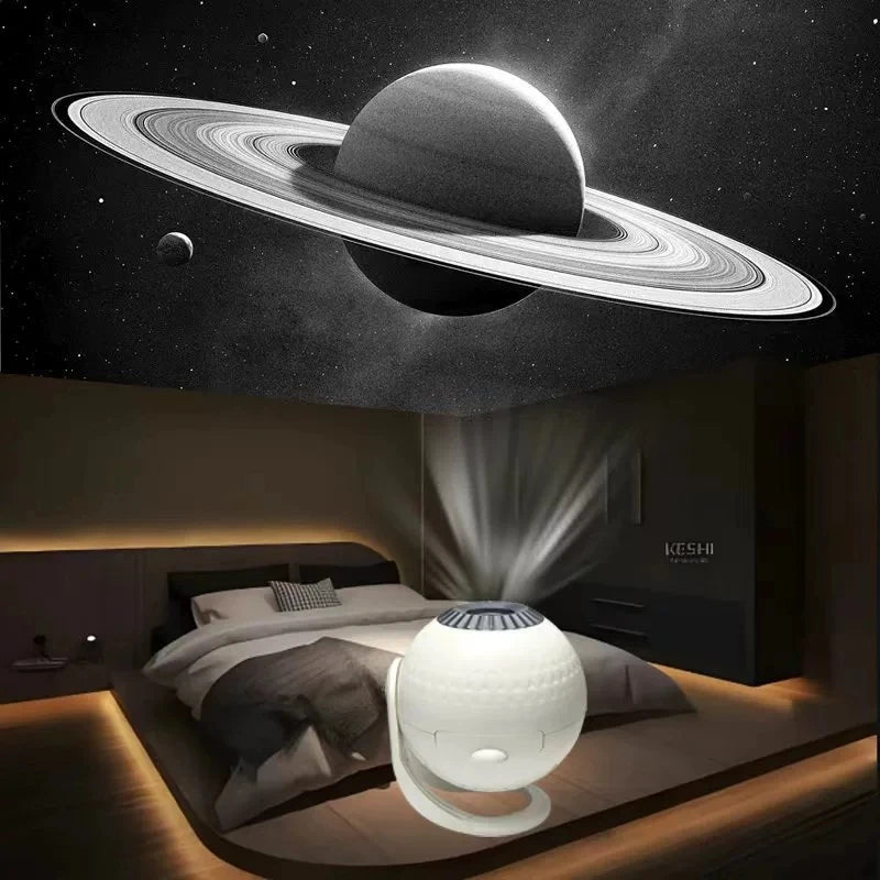 Projecteur galaxie étoilé 12-en-1 – Lampe planétarium 360° avec aurores boréales, veilleuse chambre enfants & adultes