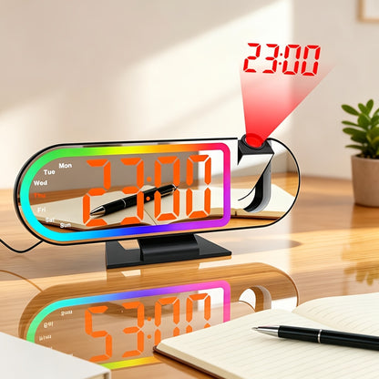Réveil à Projection LED USB – Horloge Numérique au Plafond – photo 4