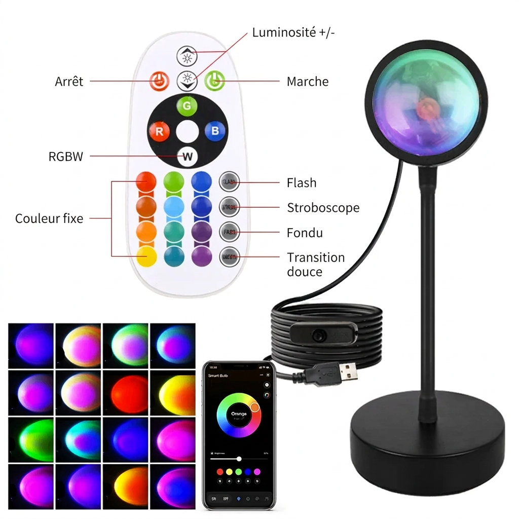 Lampe pilotée par application mobile – version française