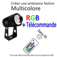 Projecteur mural LED extérieur – lumière rvb + télécommande – version française