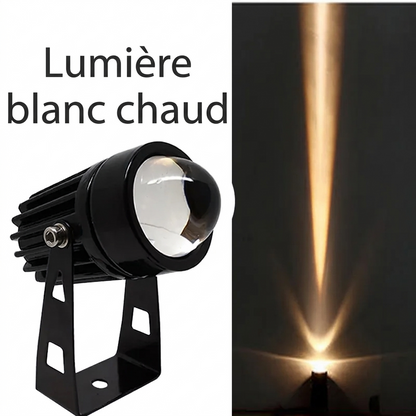 Projecteur mural LED extérieur – lumière blanc chaud – version française