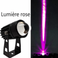 Projecteur mural LED extérieur – lumière rose – version française