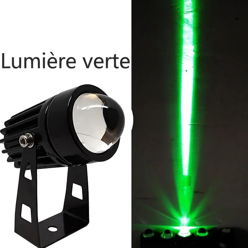 Projecteur mural LED extérieur – lumière vert – version française