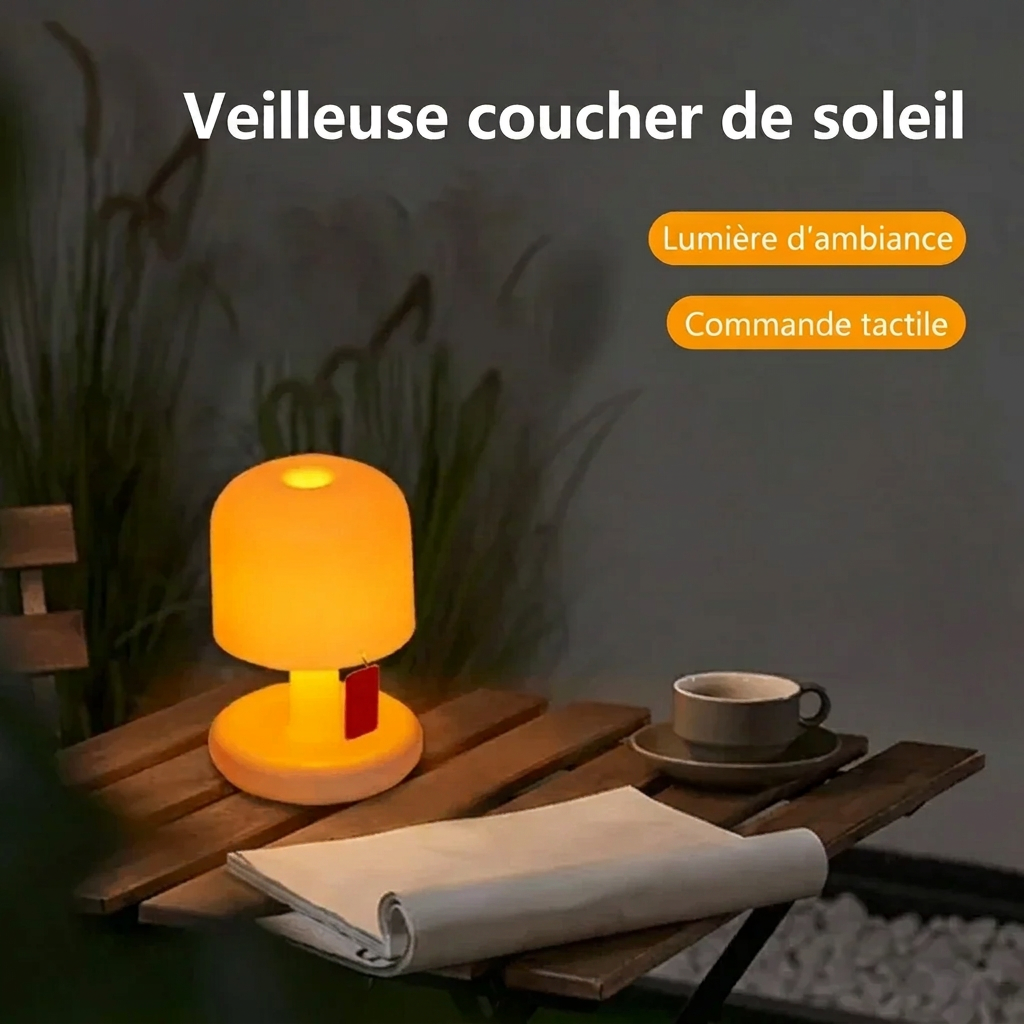 Halo coucher de soleil sur un mur – version française